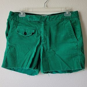 Tommy Hilfiger Green Corduroy Cut Offs Shorts